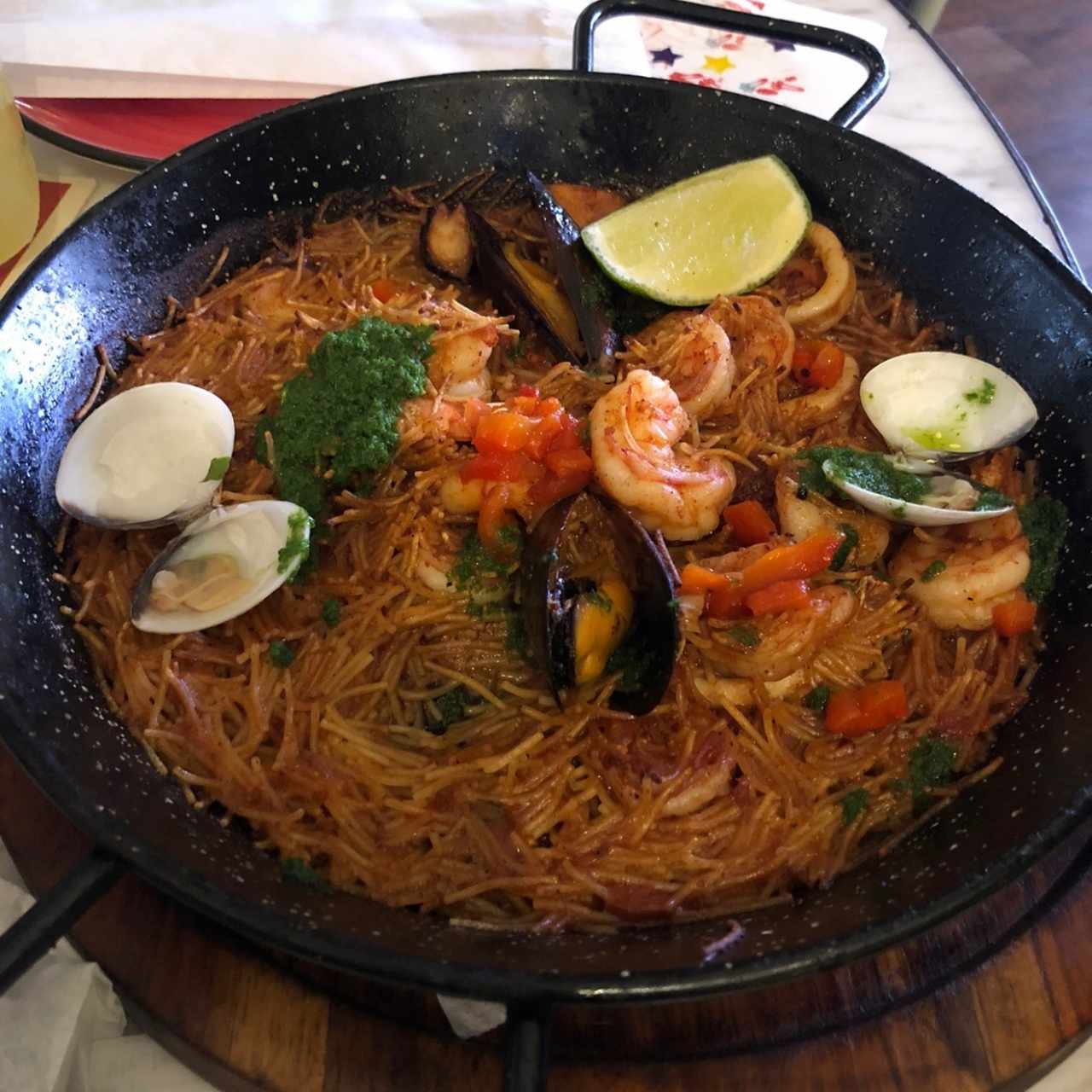 Fideuá de mariscos