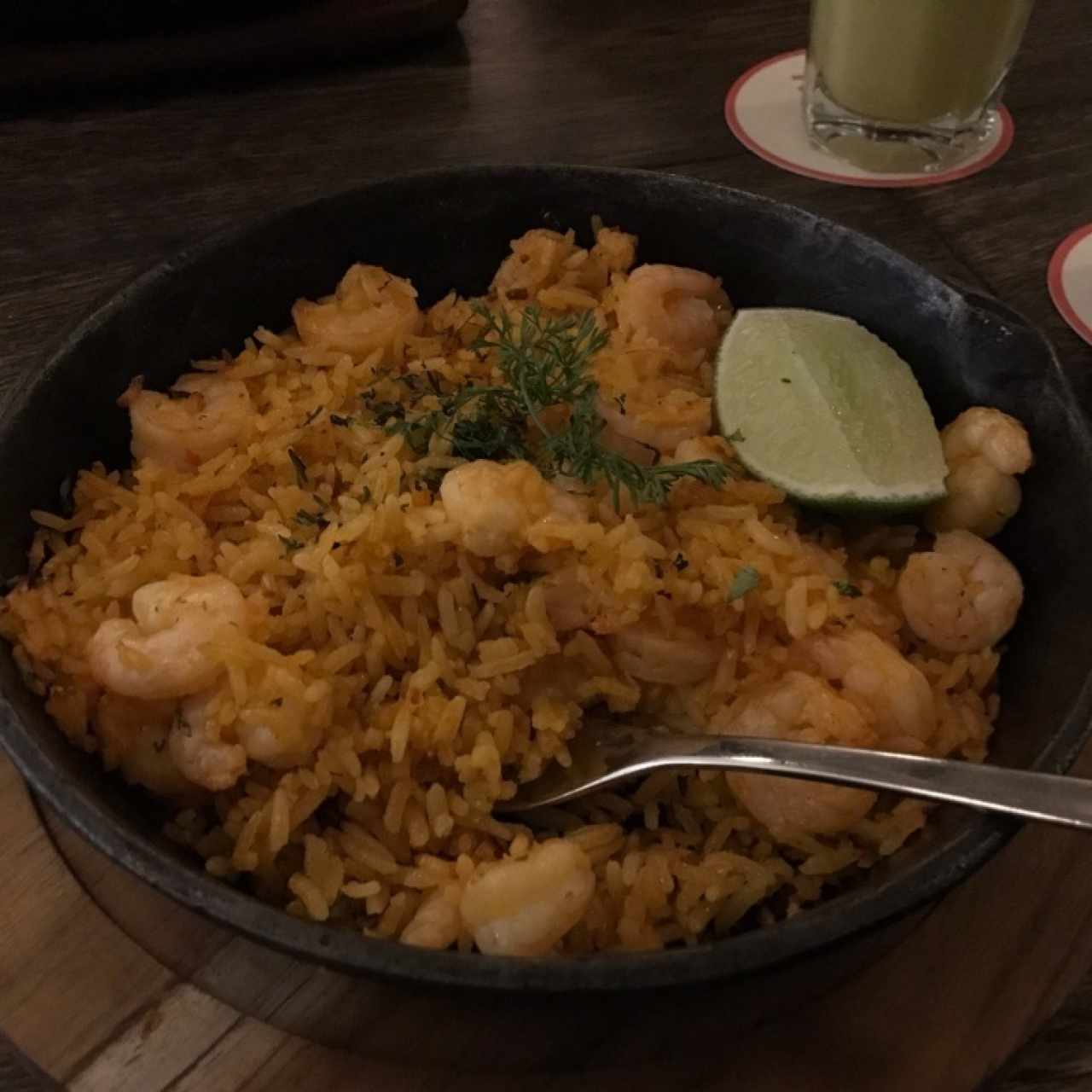 arroz con camarones