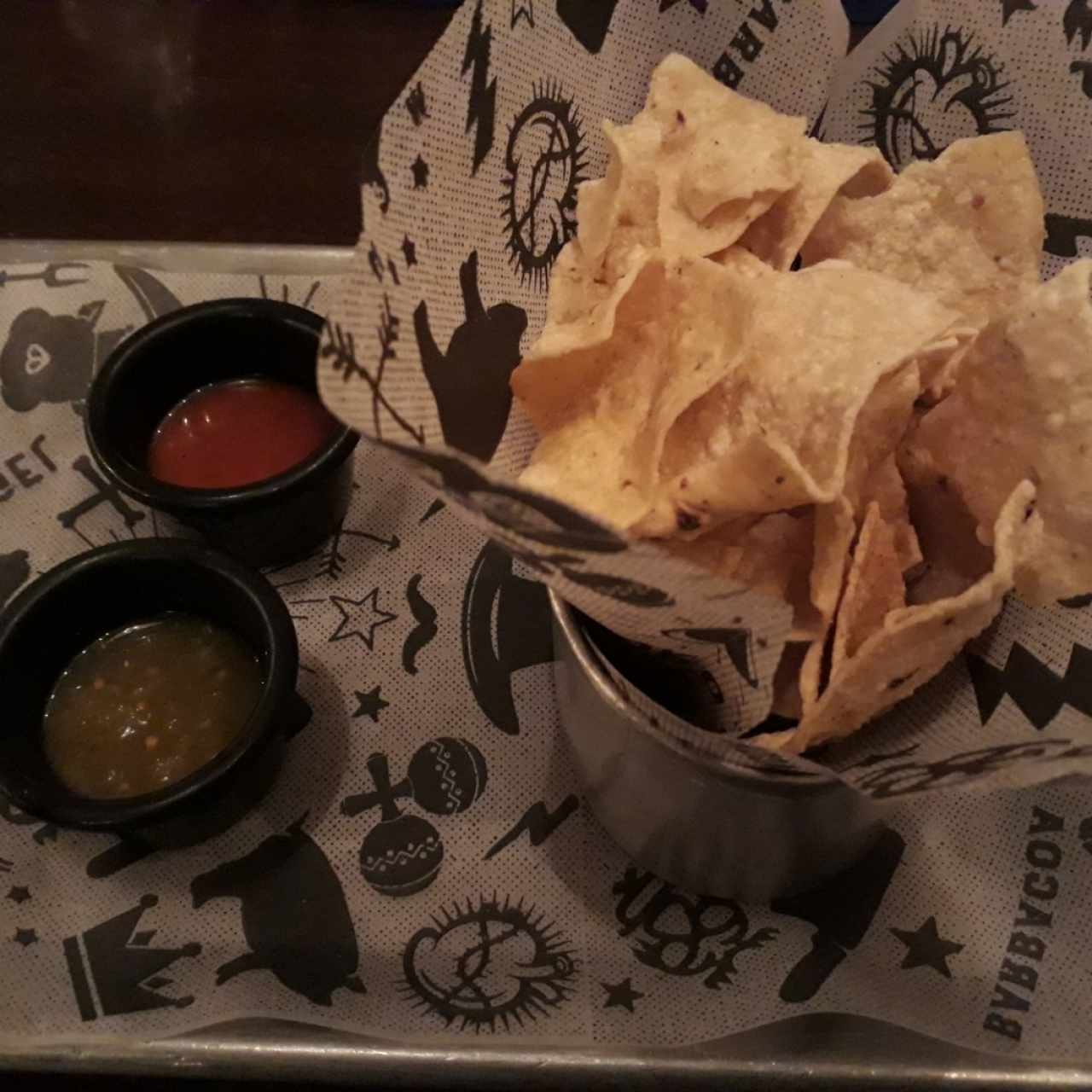Nachos de cortesía