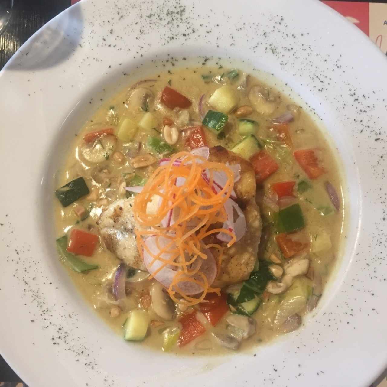 Corvina al curry