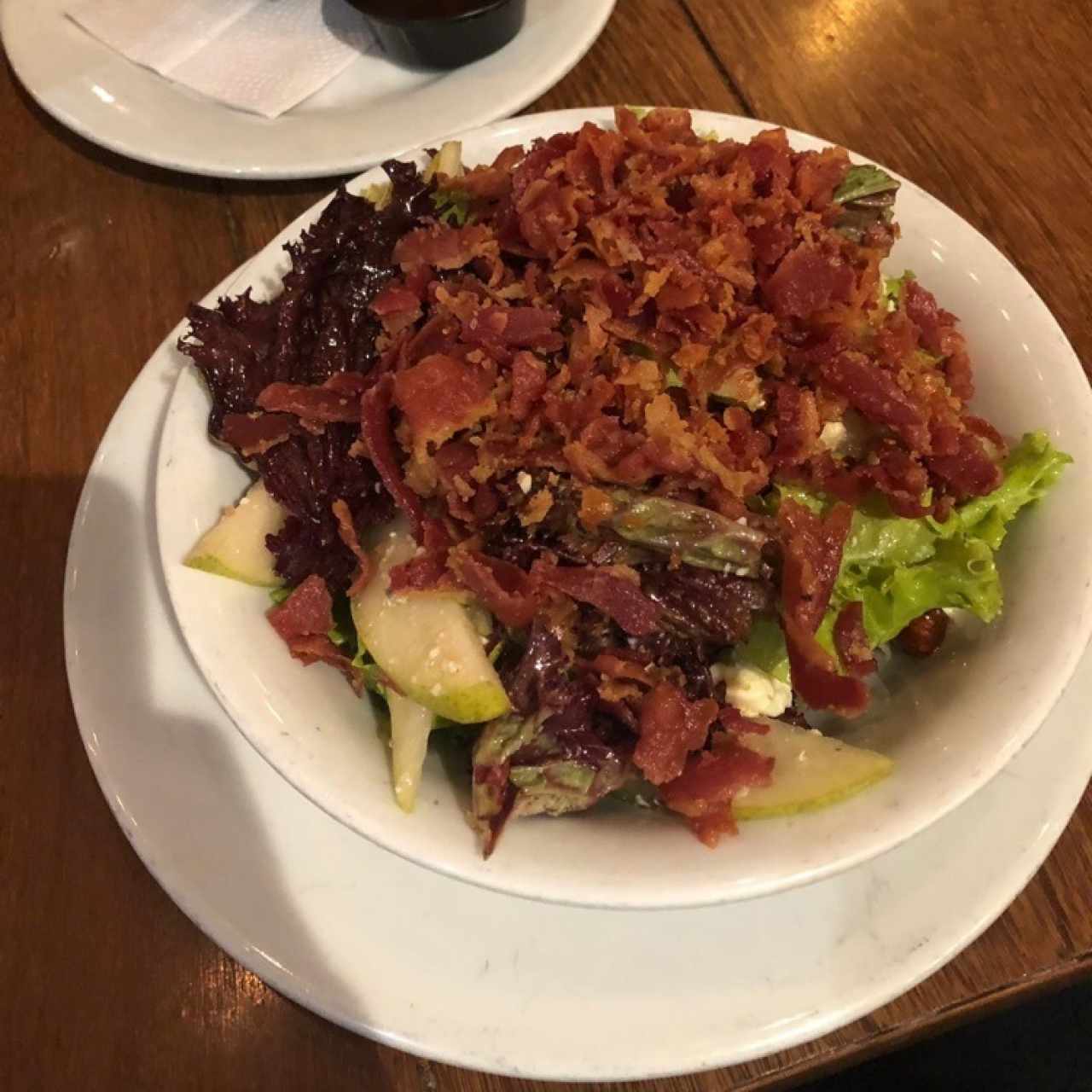 ensalada de pera y gorgonzola