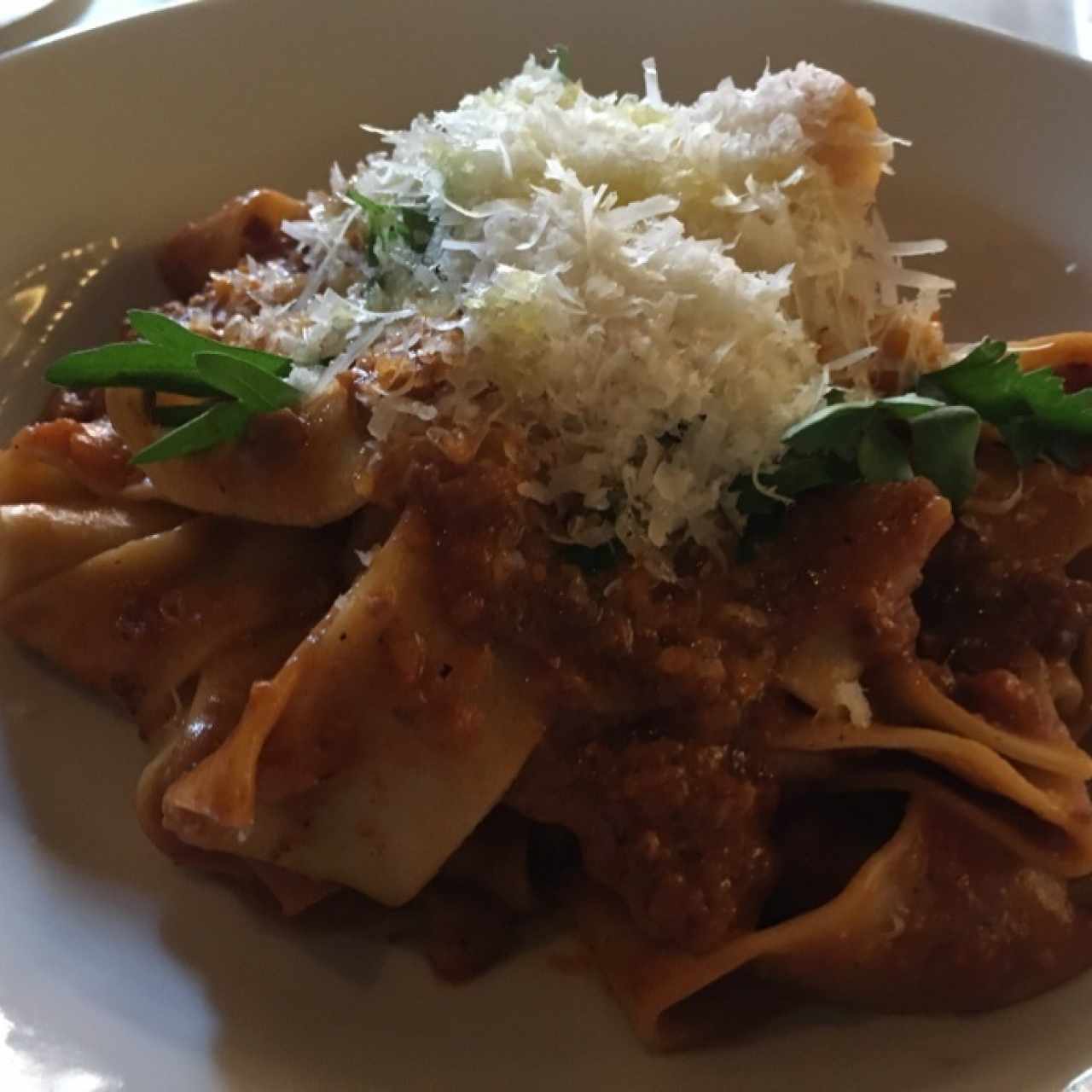 Papardelle con boloñesa