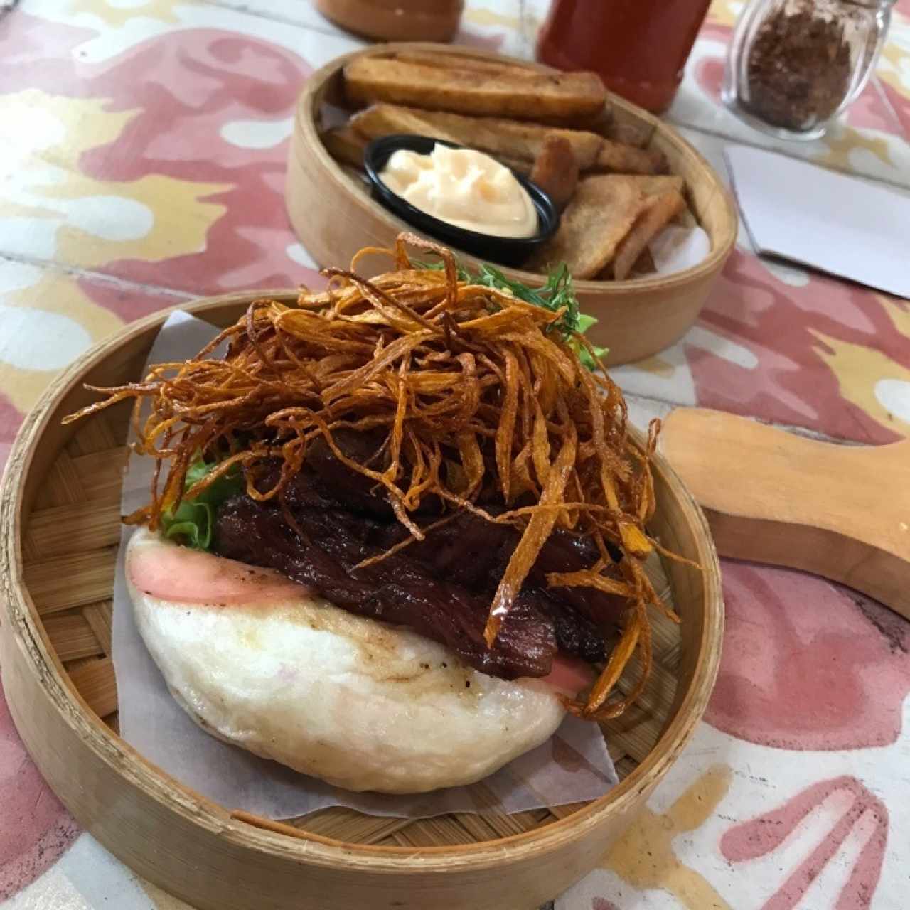 bun de res y papas