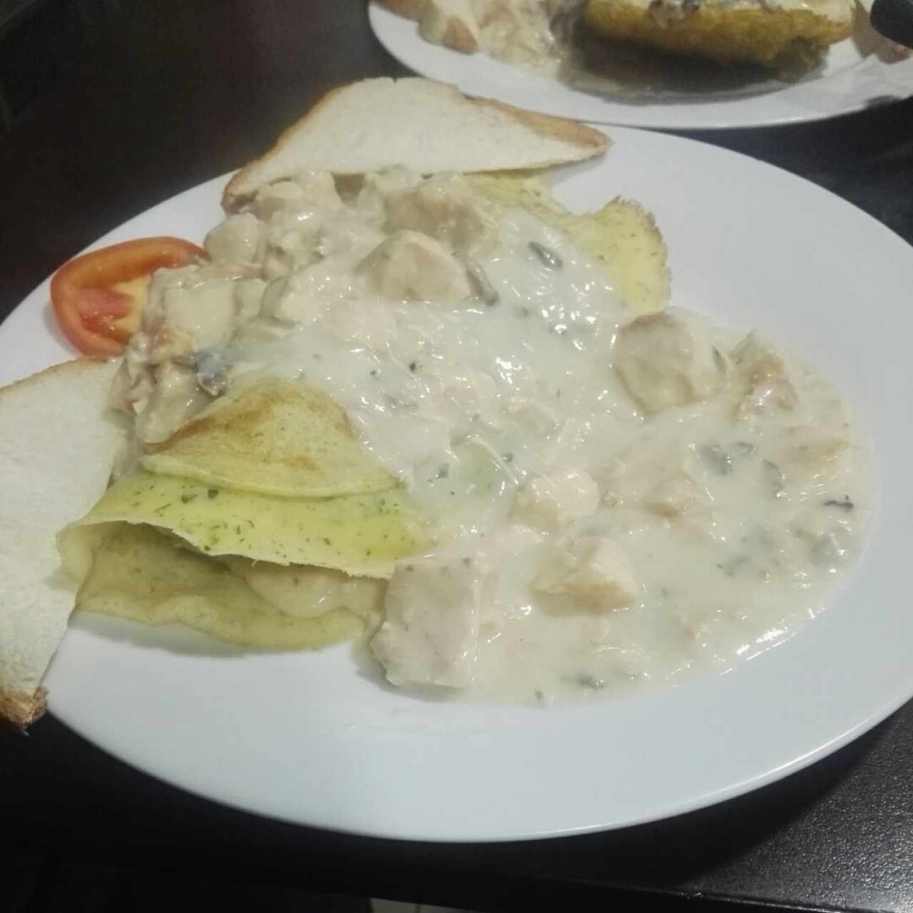 Crepes de Pollo Y Champiñones