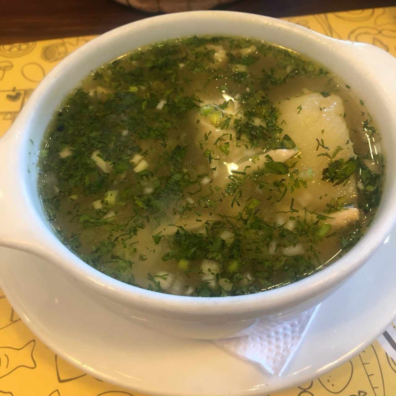 consomé de pollo