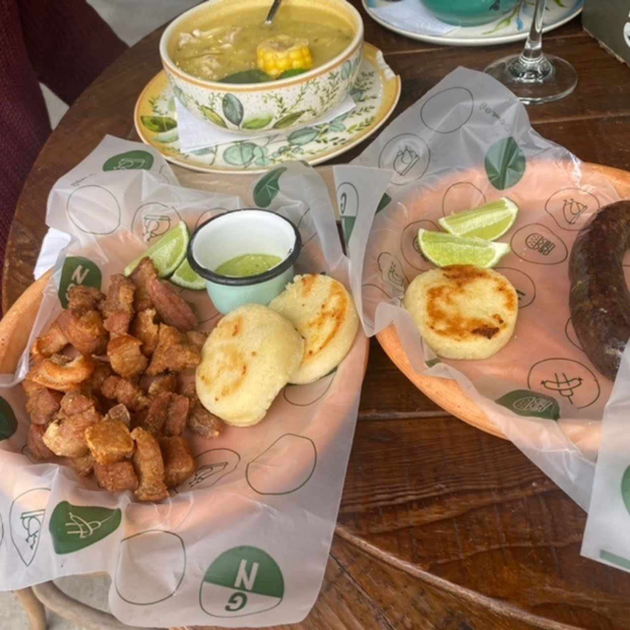 Chicharrones, Morcilla y Ajiaco 