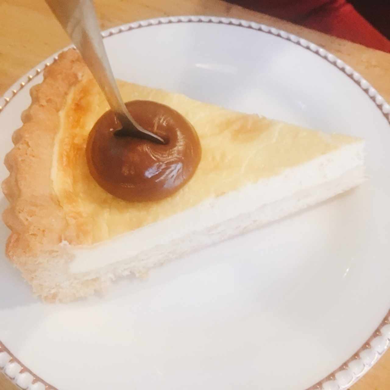 Tarta de queso y dulce de leche