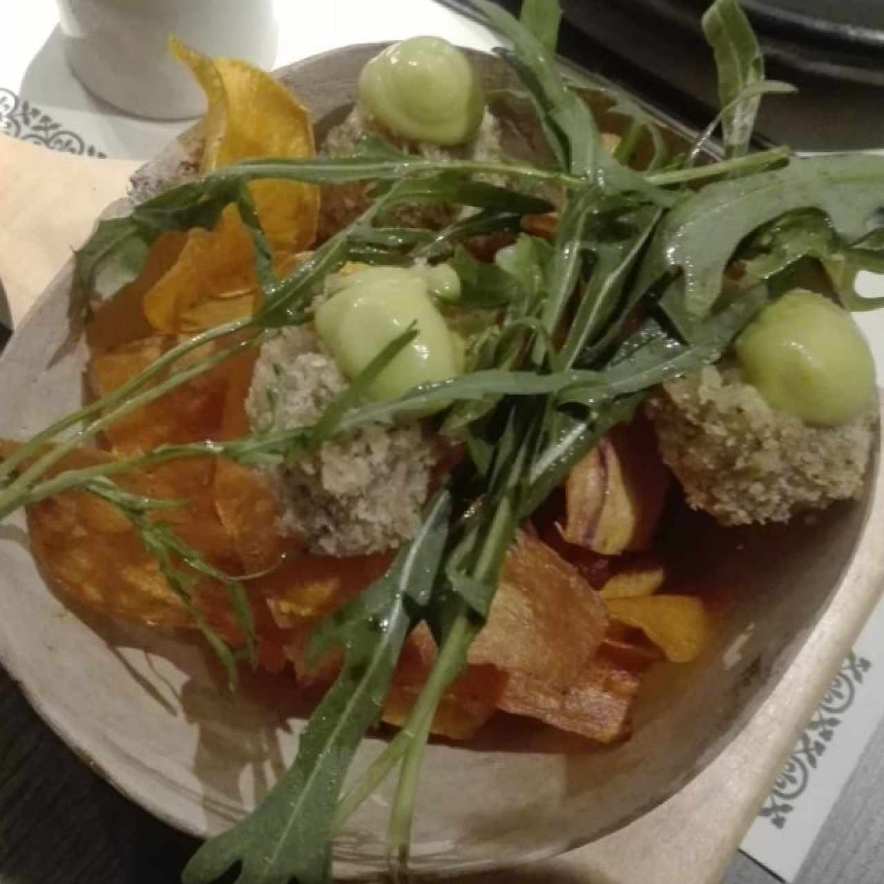 buñuelos con quedo paipa y crocantes de arracacha cubios