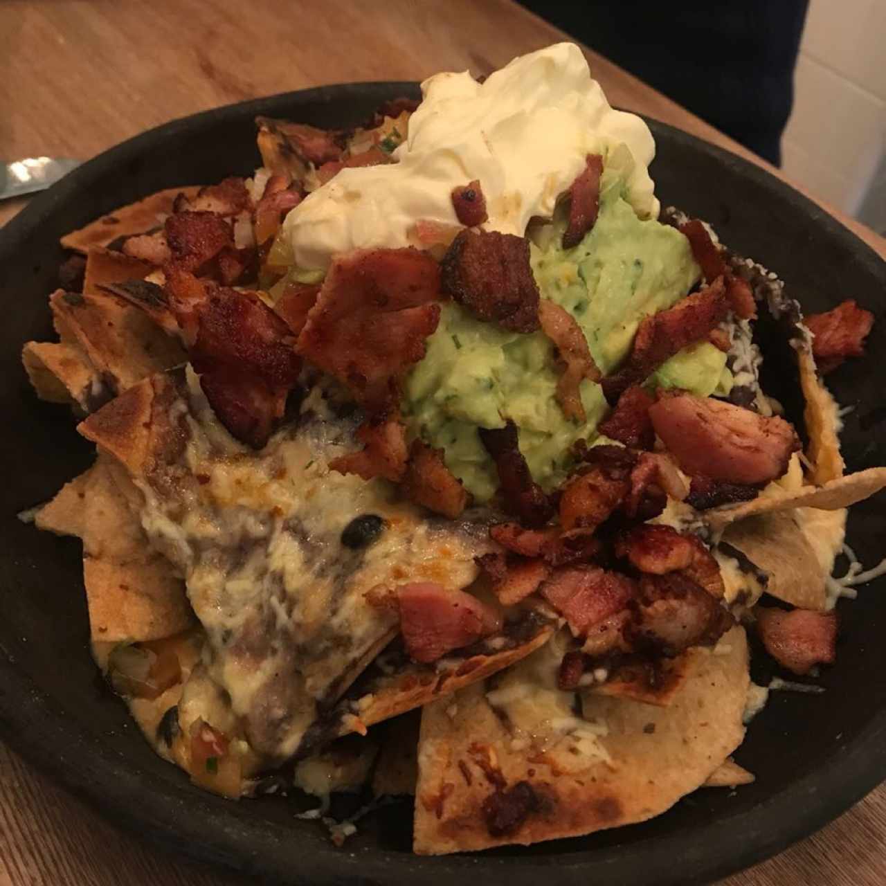 nachos con carne al pastor