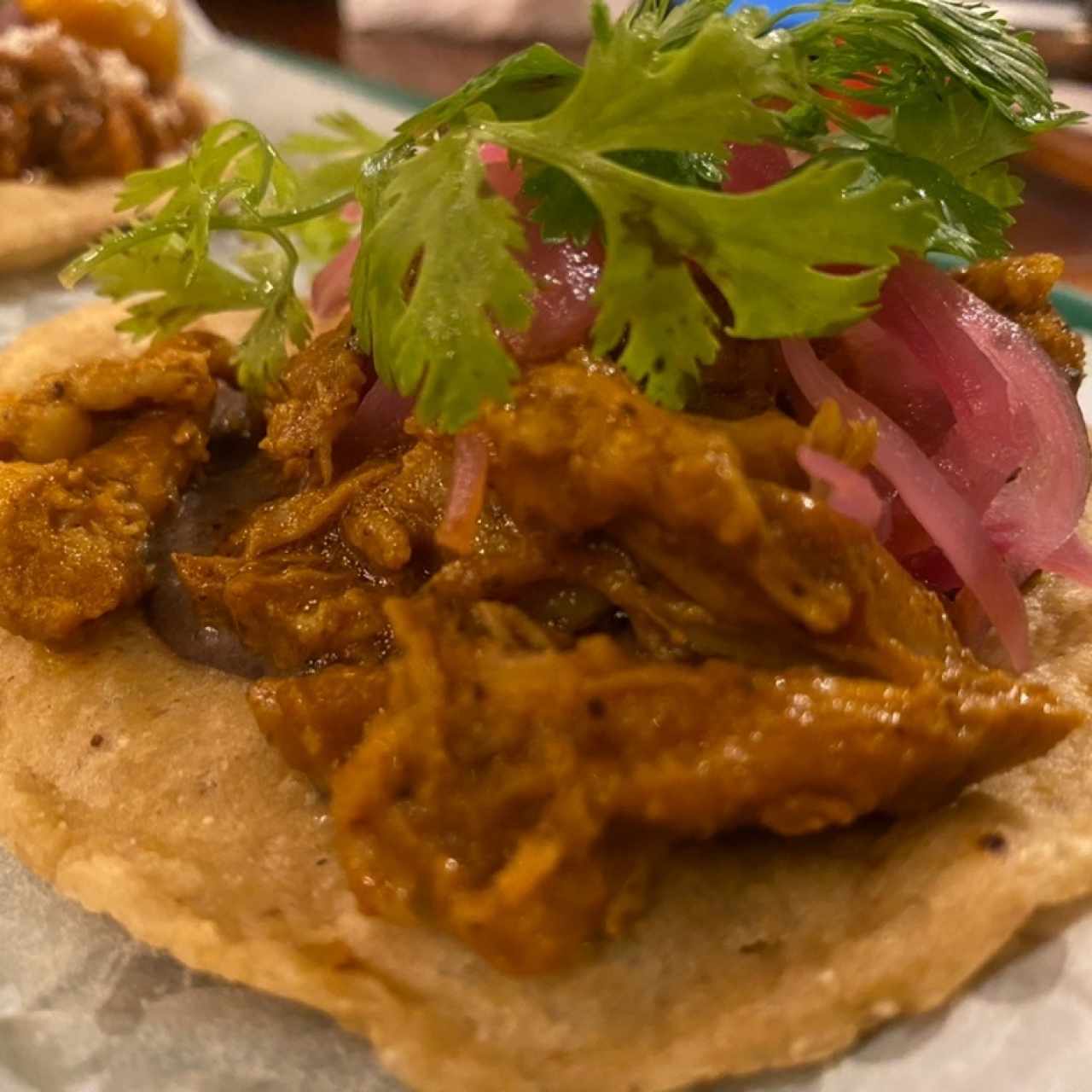 Panucha de pollo - Tostada 