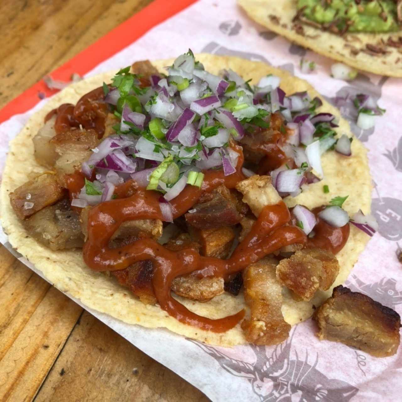 Taco de chicharrón