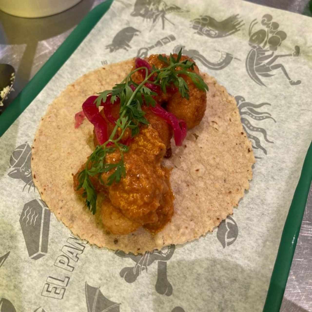 Taco de camarones 