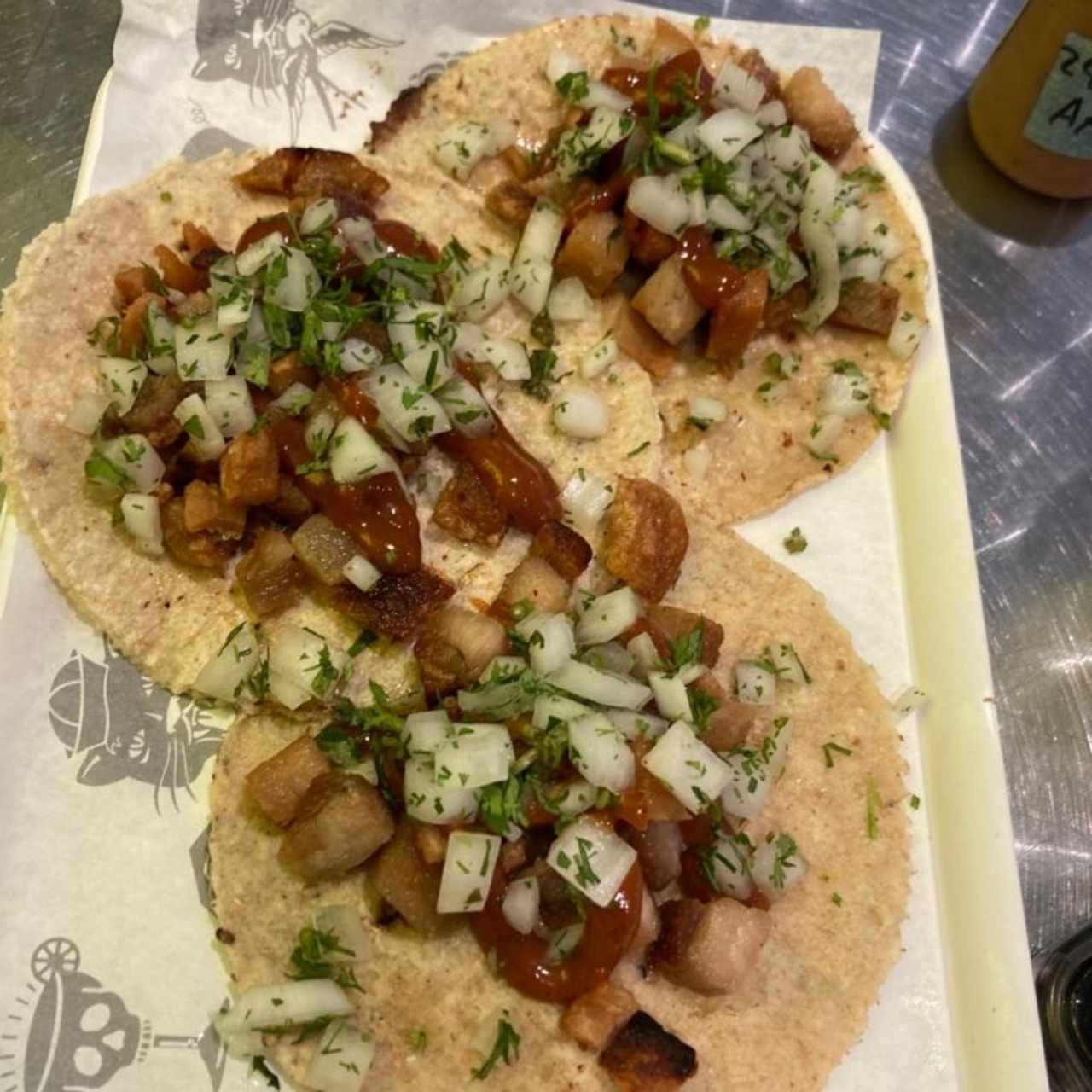 Tacos de chicharrón 