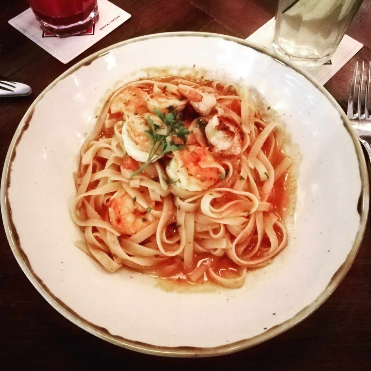 Fetuccini de langostinos