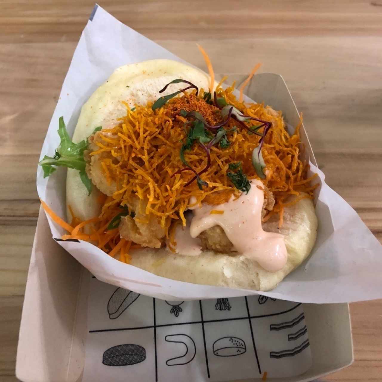 Bao de camarones
