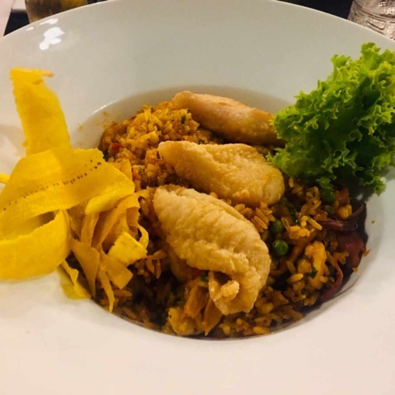 Arroz chaufa pescado