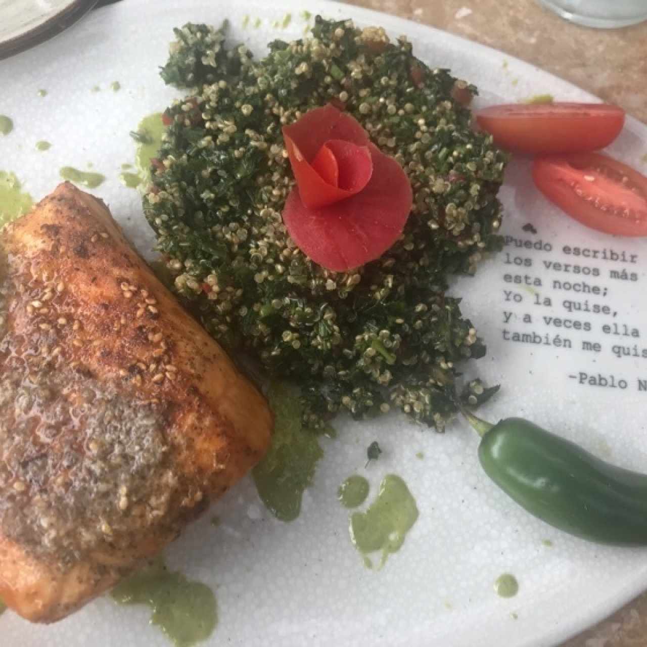 salmon zataar