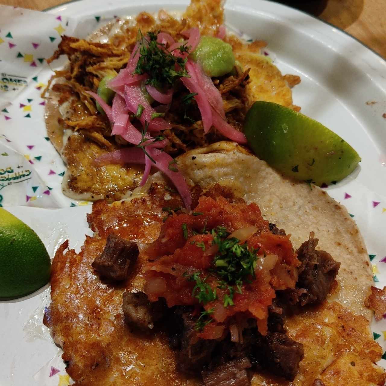 tacos con costra 