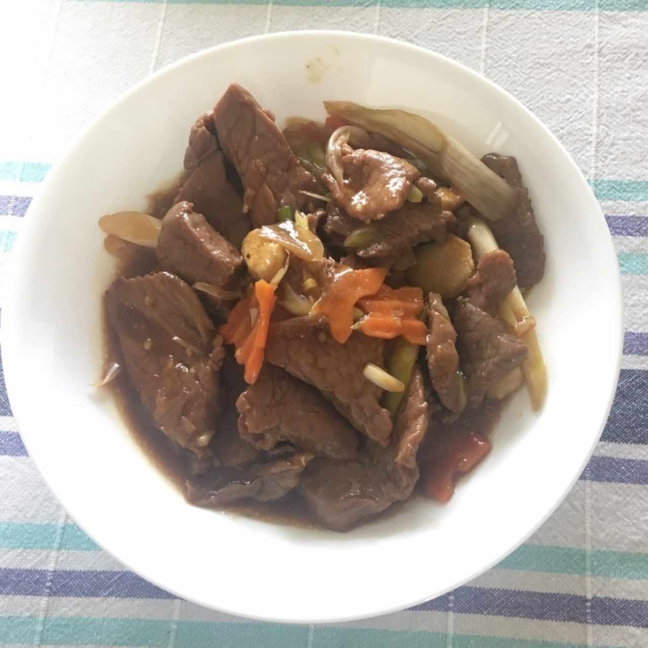 Lomo con jengibre