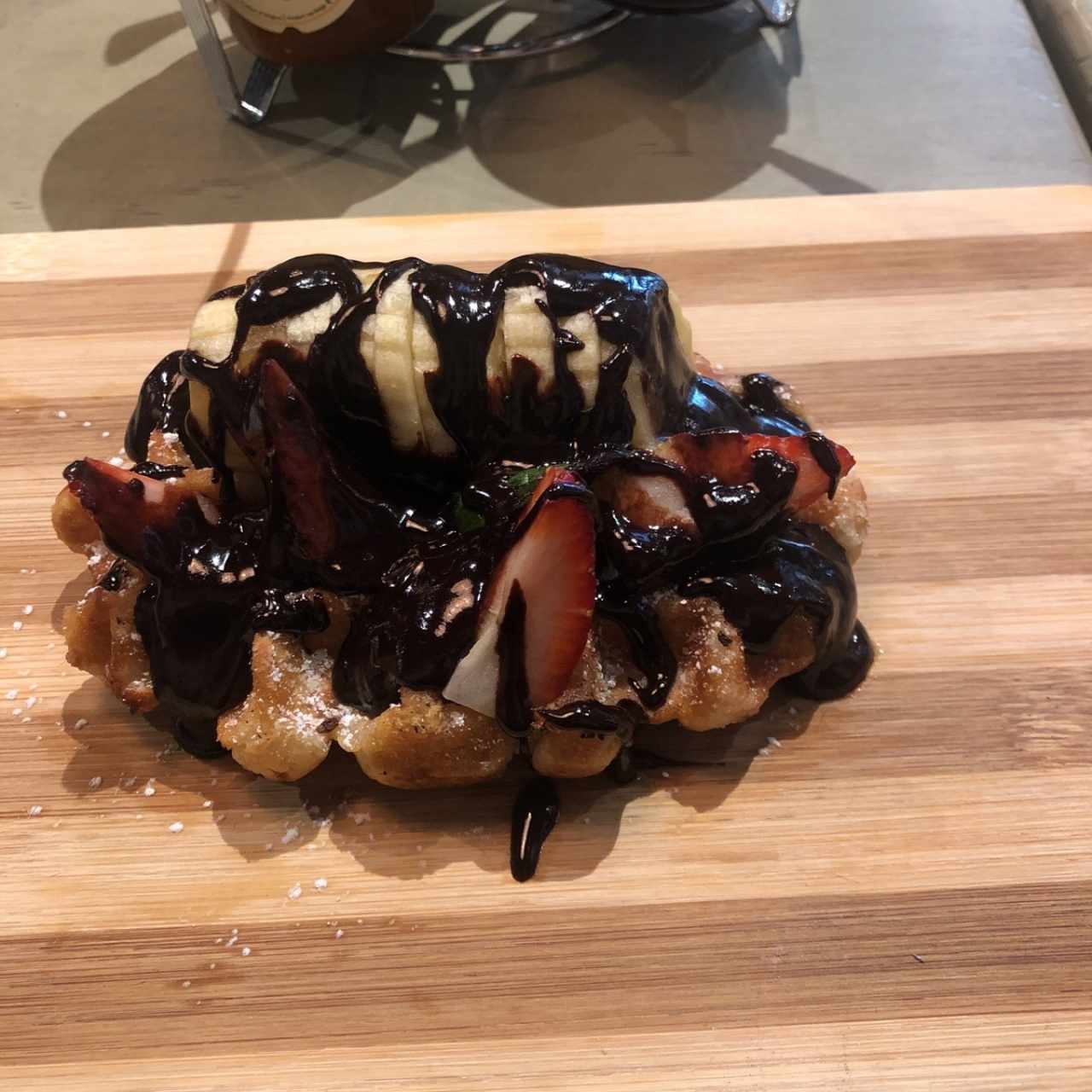 Waffle belga com chocolate negro 2