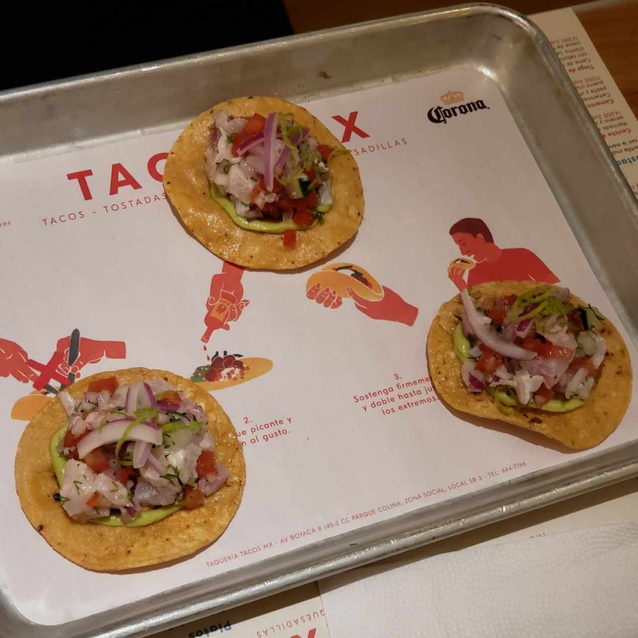 Tostadas de Ceviche de Pescado Blanco
