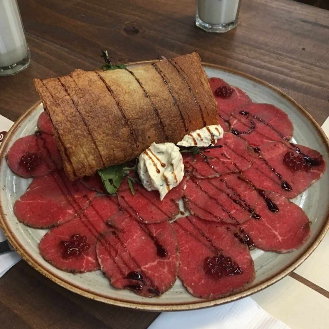 Carpaccio de res