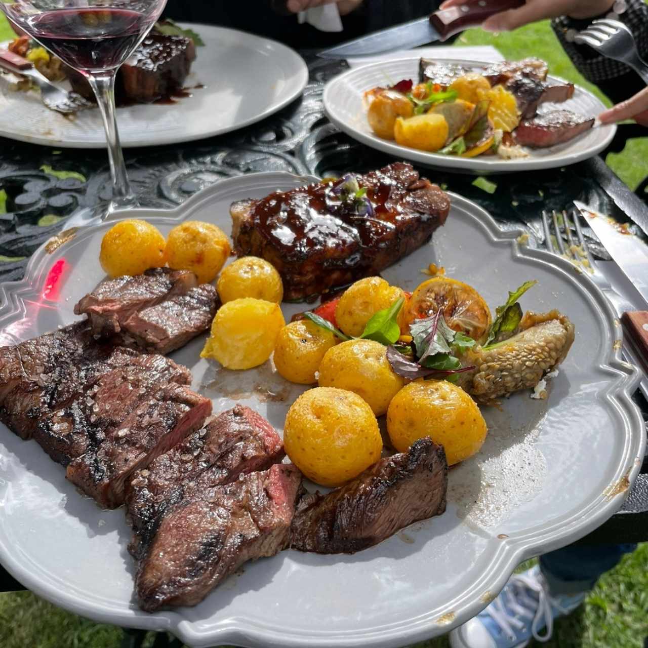 Punta fe anca con vegetales y papa 