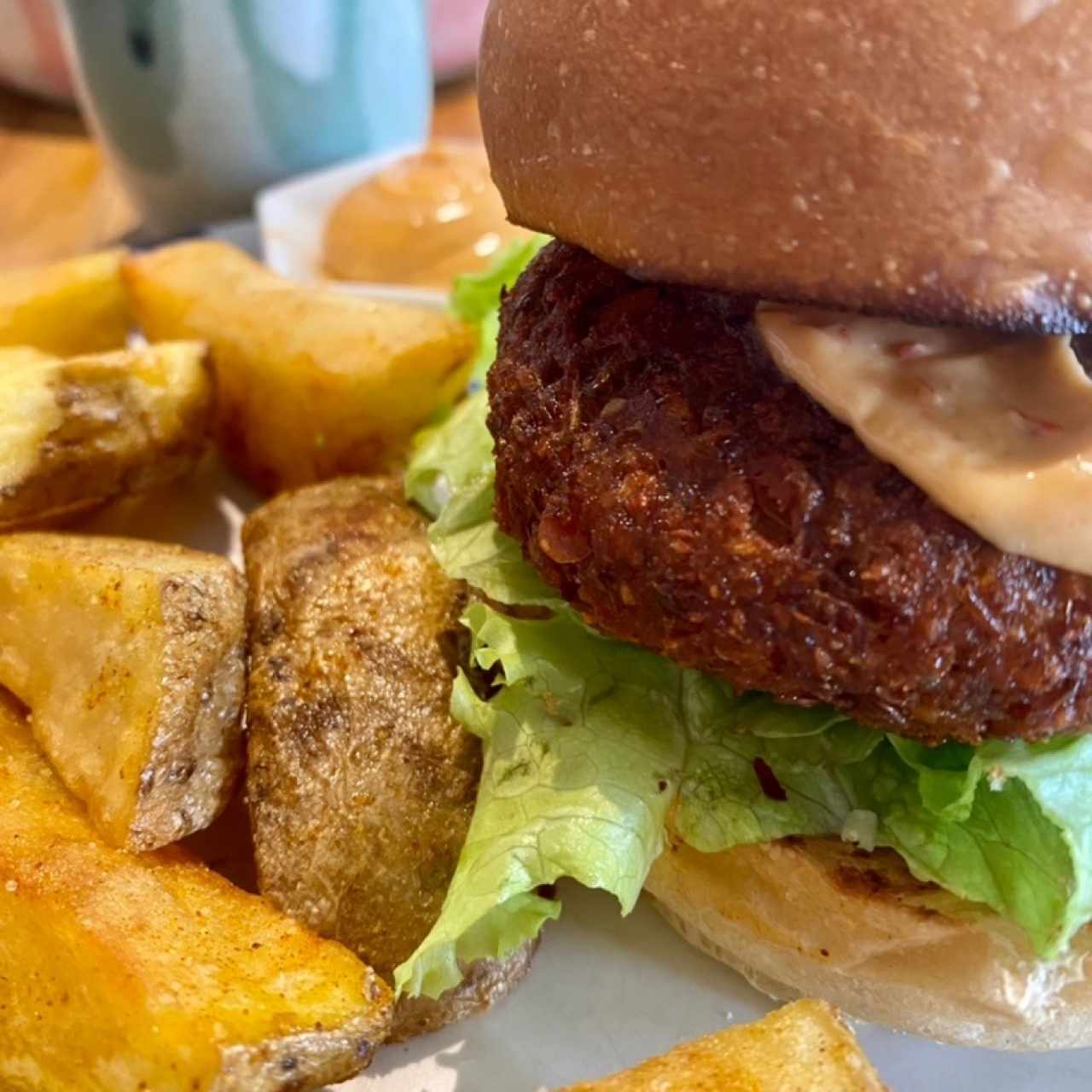 Hamburguesa de falafel 
