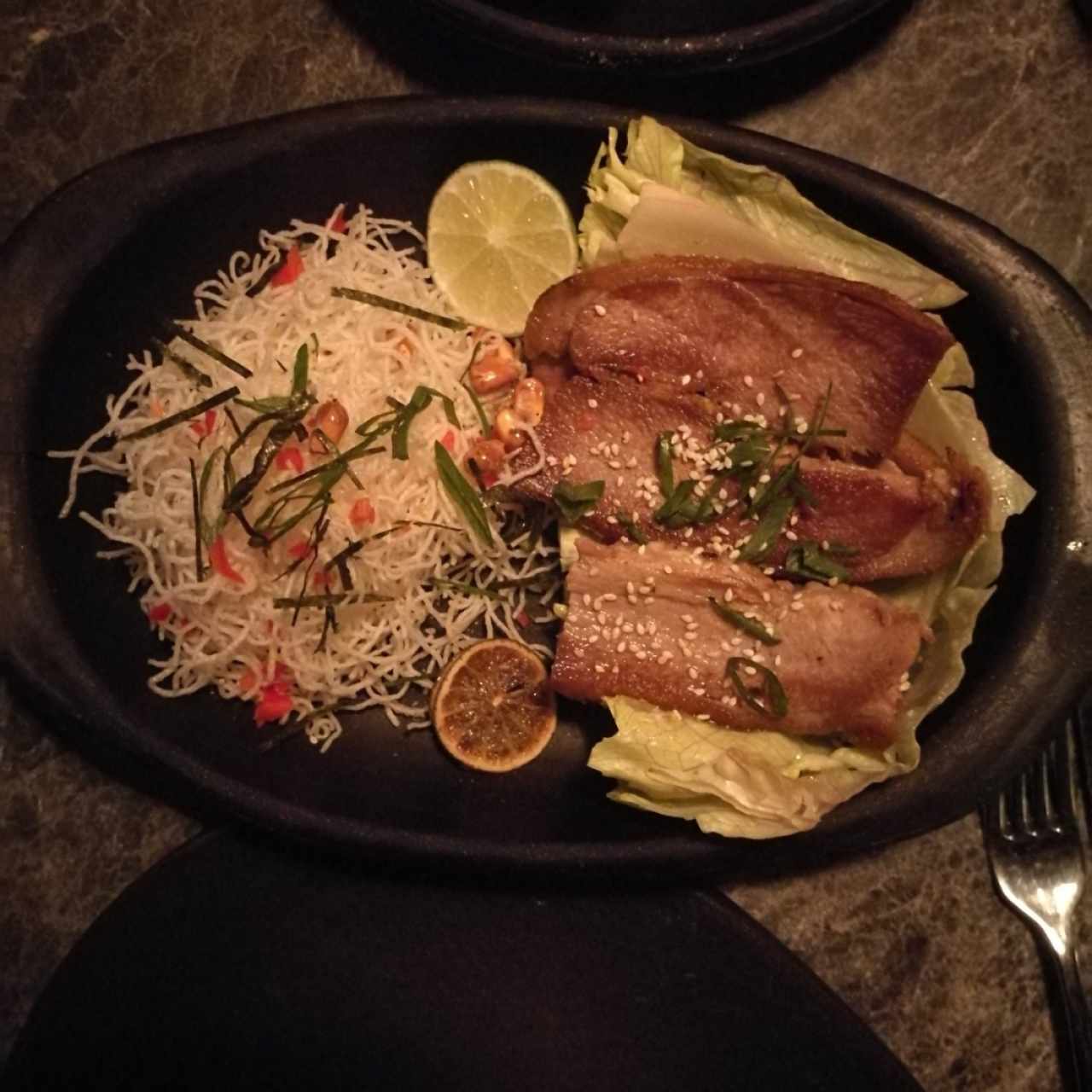 Tacos de pato Pekín