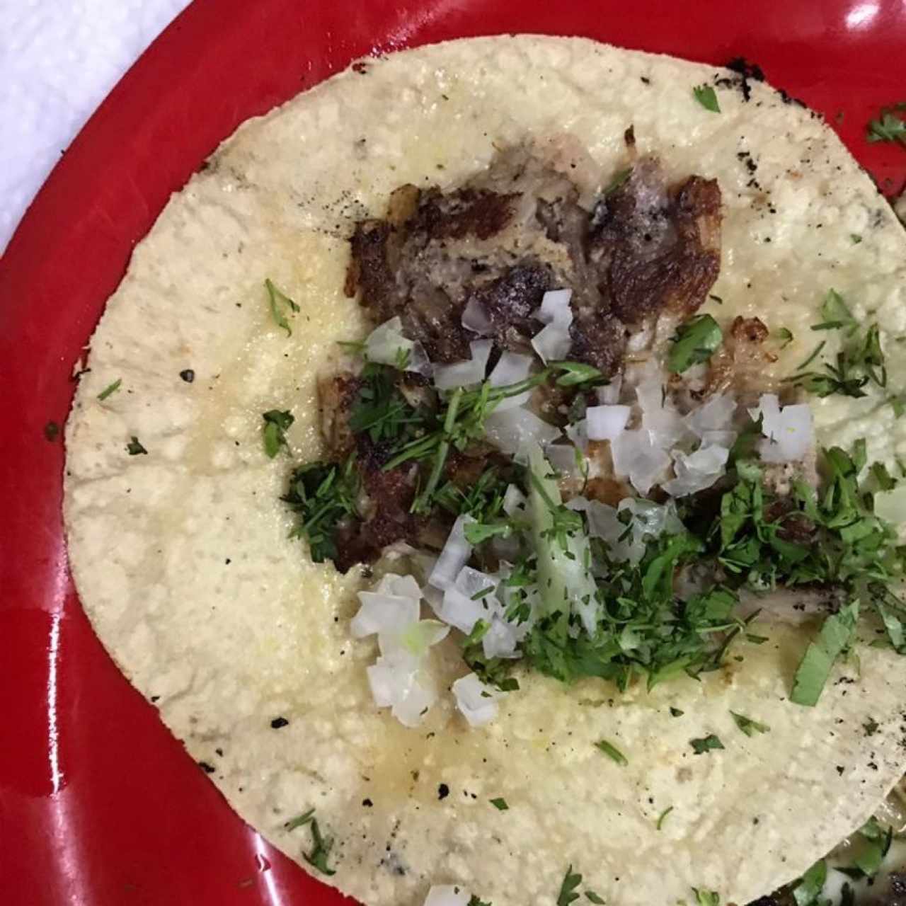 taco de cilantro por que carnitas no hay casi 