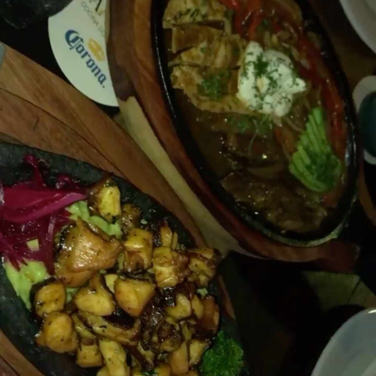 Fajitas Mixtas y Pulpo a la Leña
