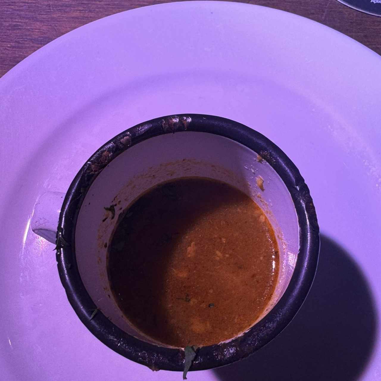 Caldo de res de entrada