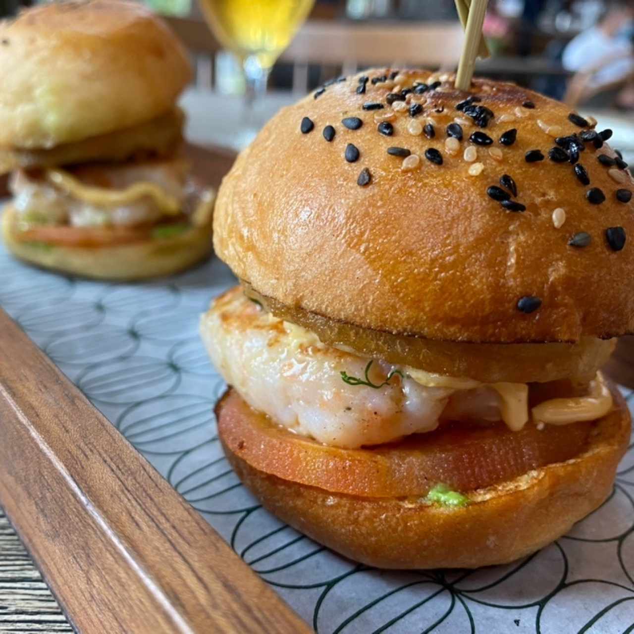 hamburguesa de langostinos 