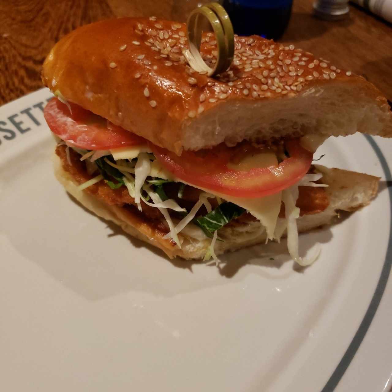 sándwich de pollo