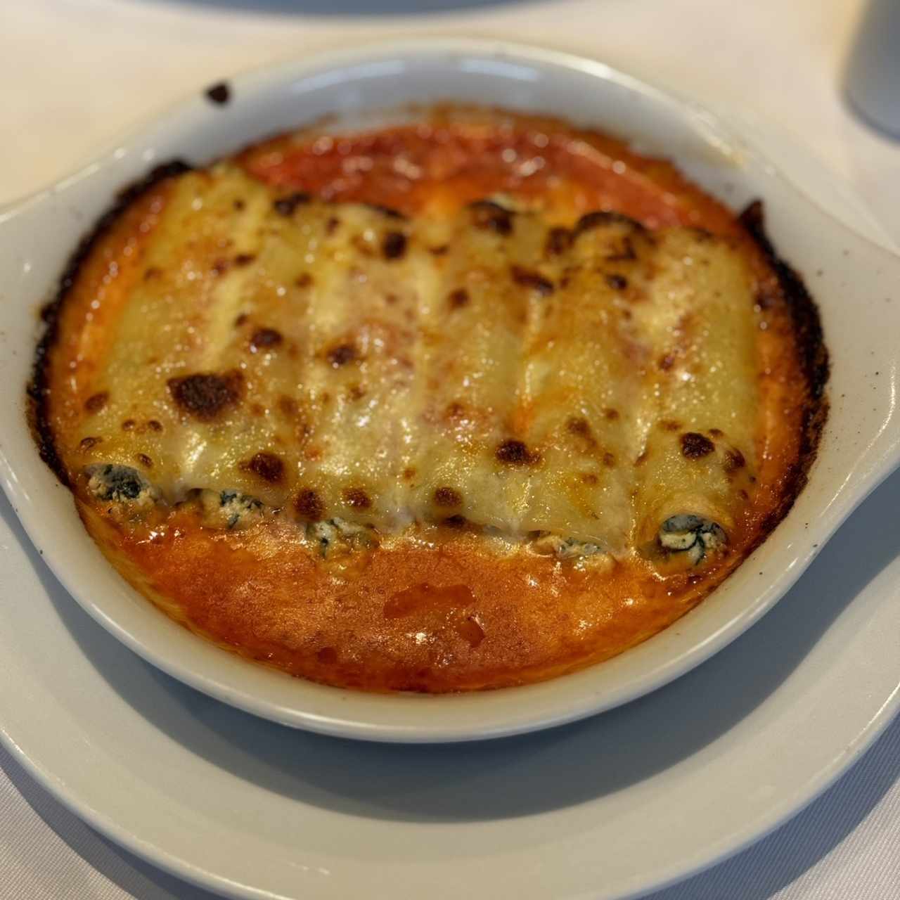 Canelones de Espunaca y Ricotta
