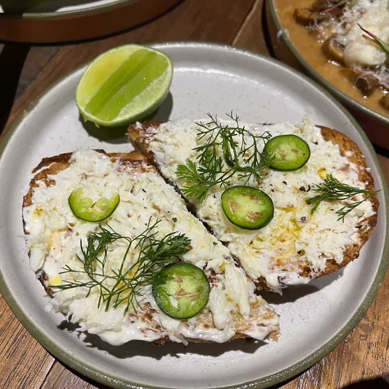 Tostadas de cangrejo