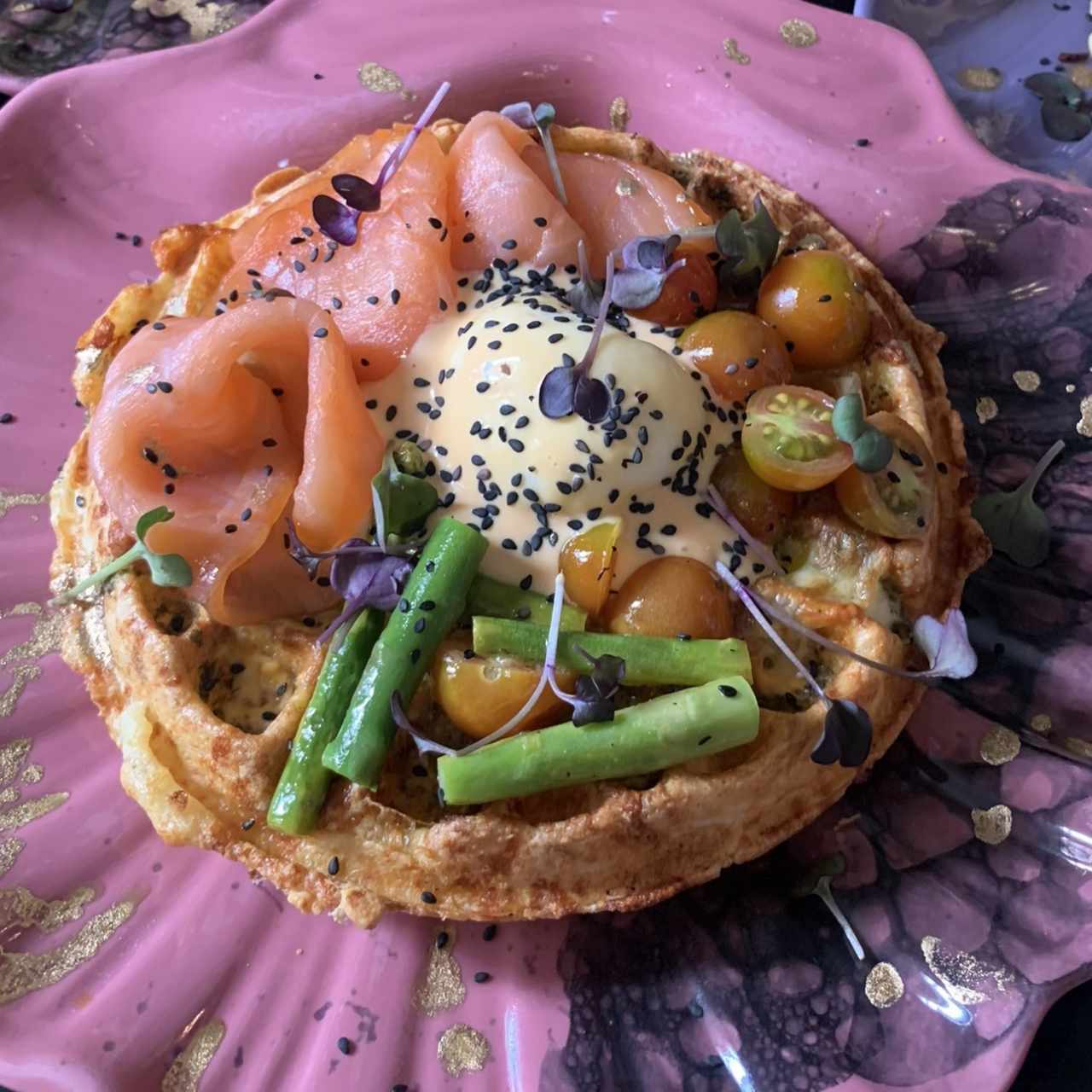 salmon waffle 