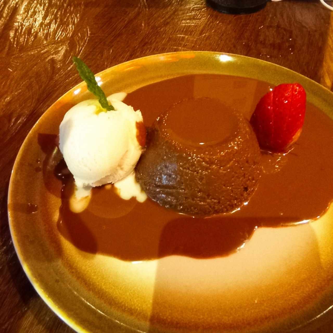 volcán de chocolate