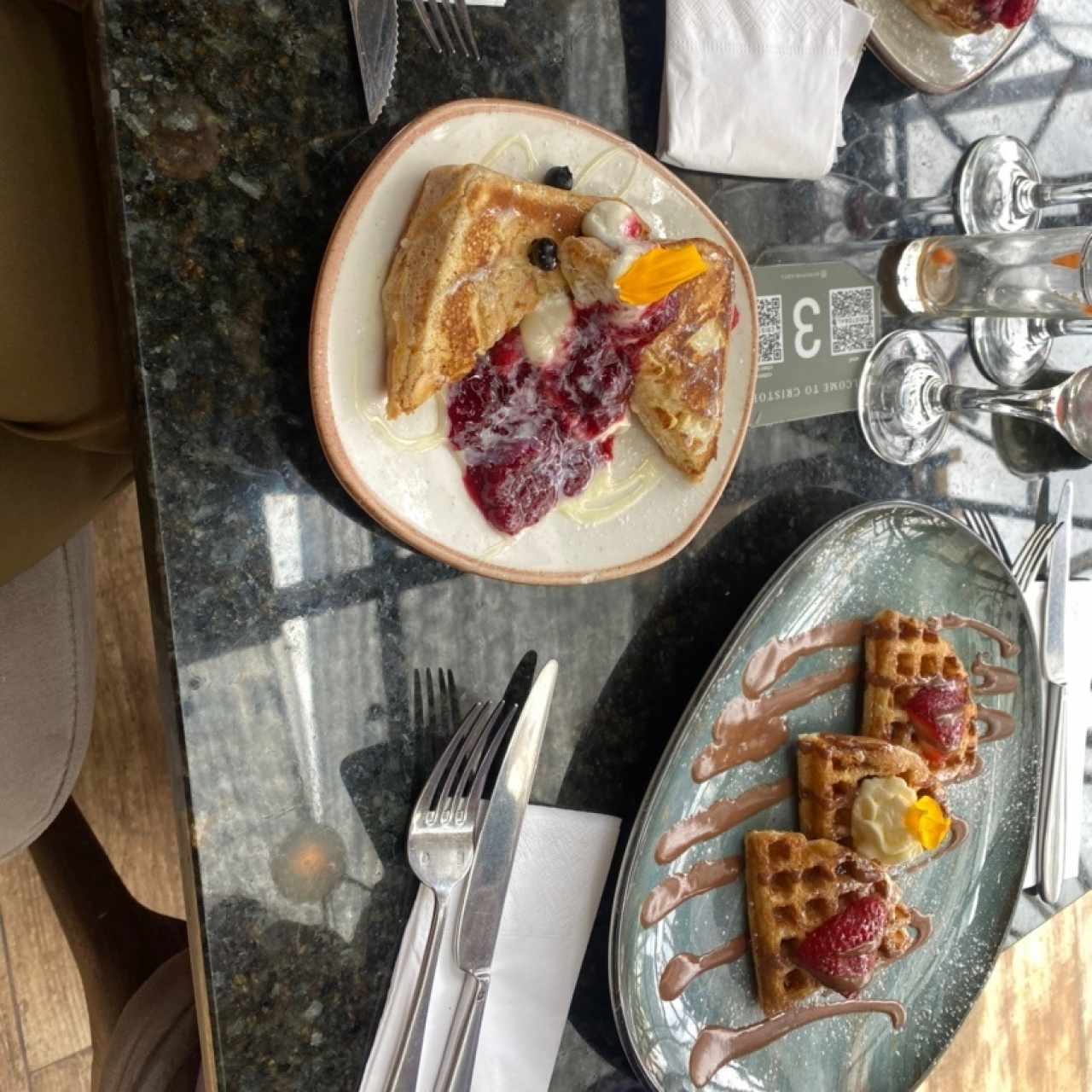 Tostadas francesas y Waffles de Nutella 