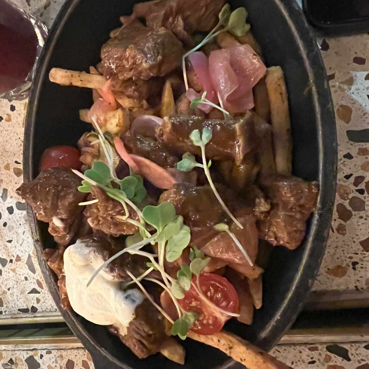 Papas con estofado 