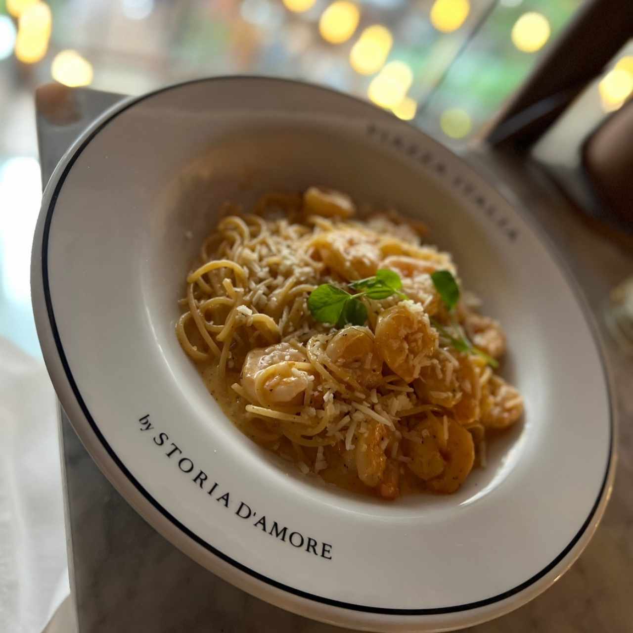 Pasta con camarones 
