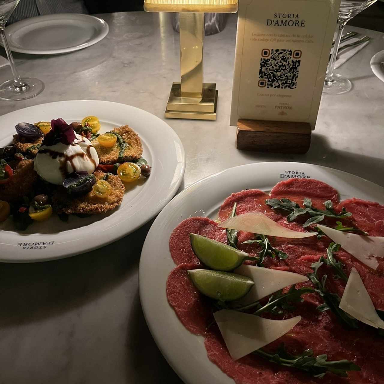 Burrata de La Casa & Capaccio Di Manzo