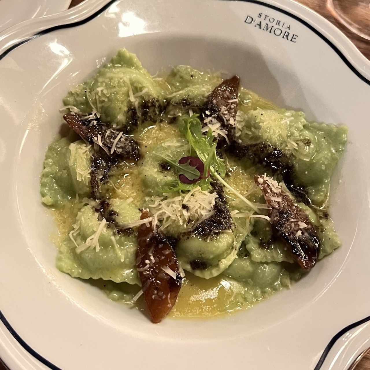 Ravioli con queso Bri