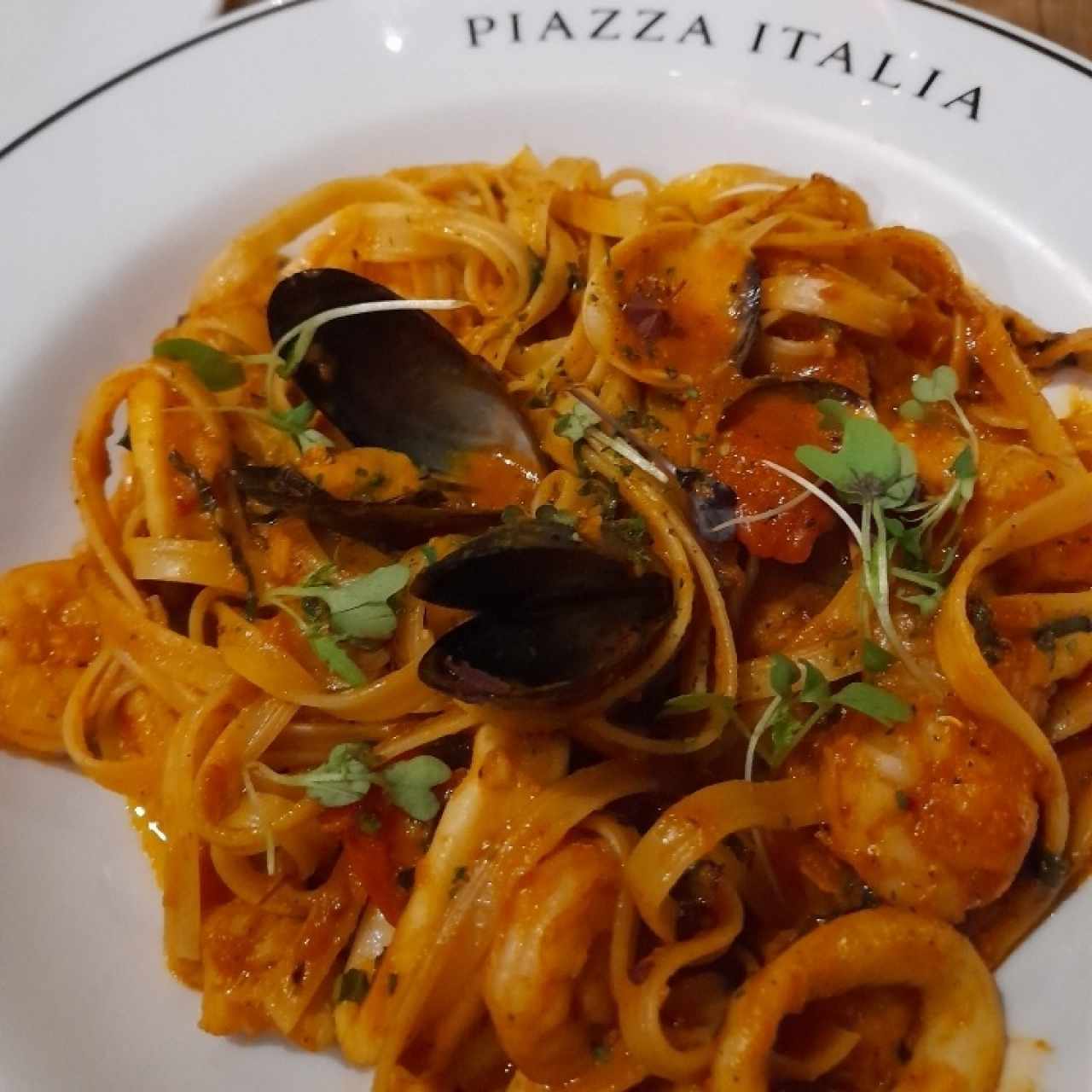 pasta con mariscos
