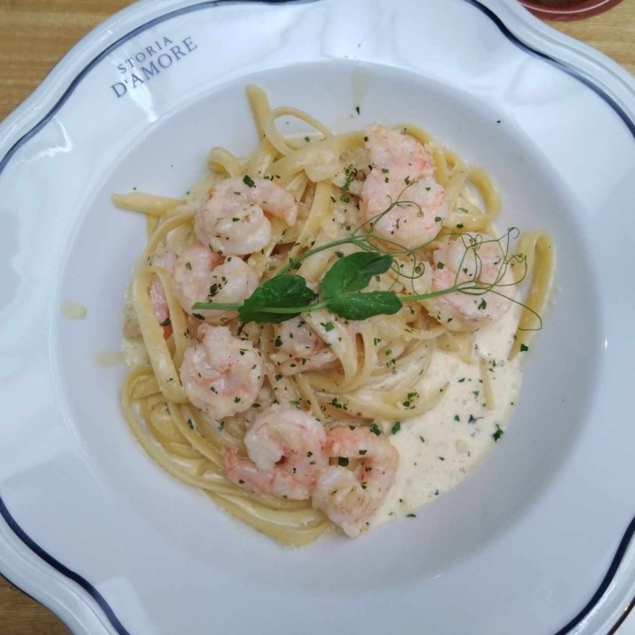 Alfredo con Camarones