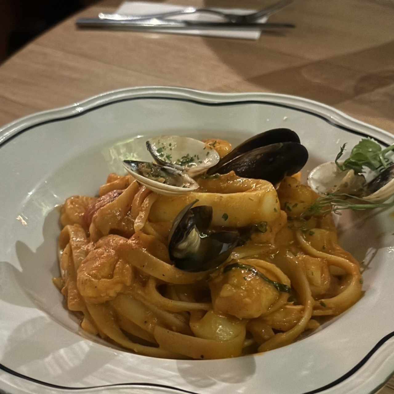 Pasta de mariscos 