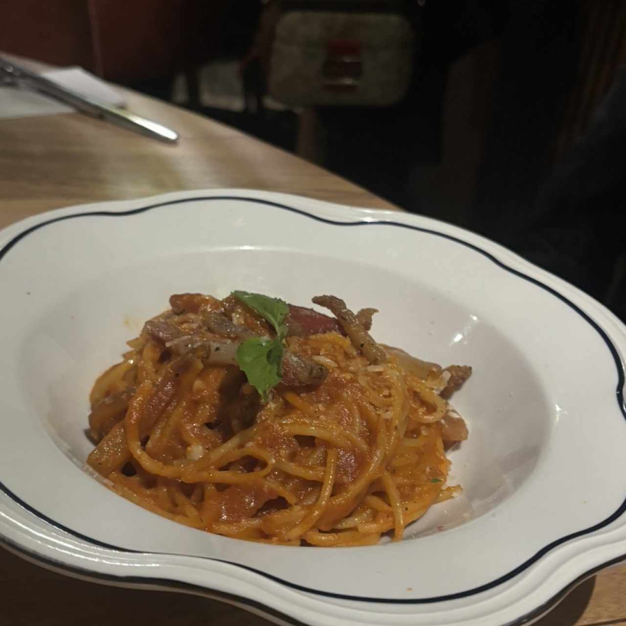 Pasta en salsa pomodoro 