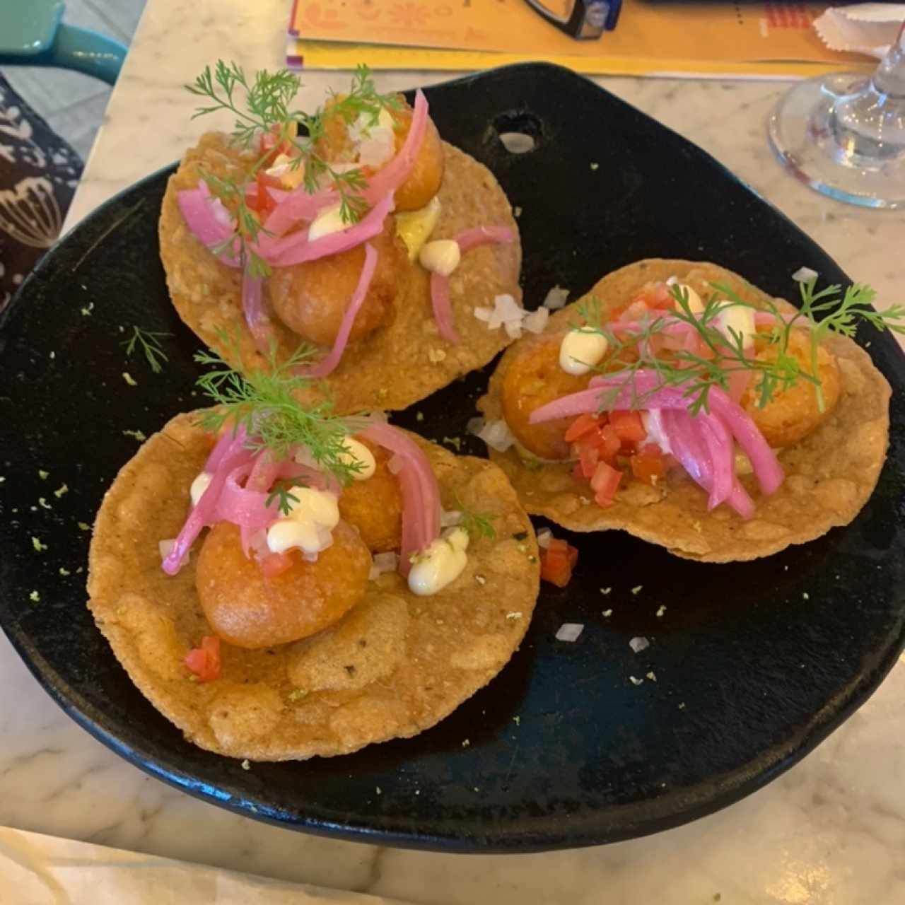 Tostadas de camaron 