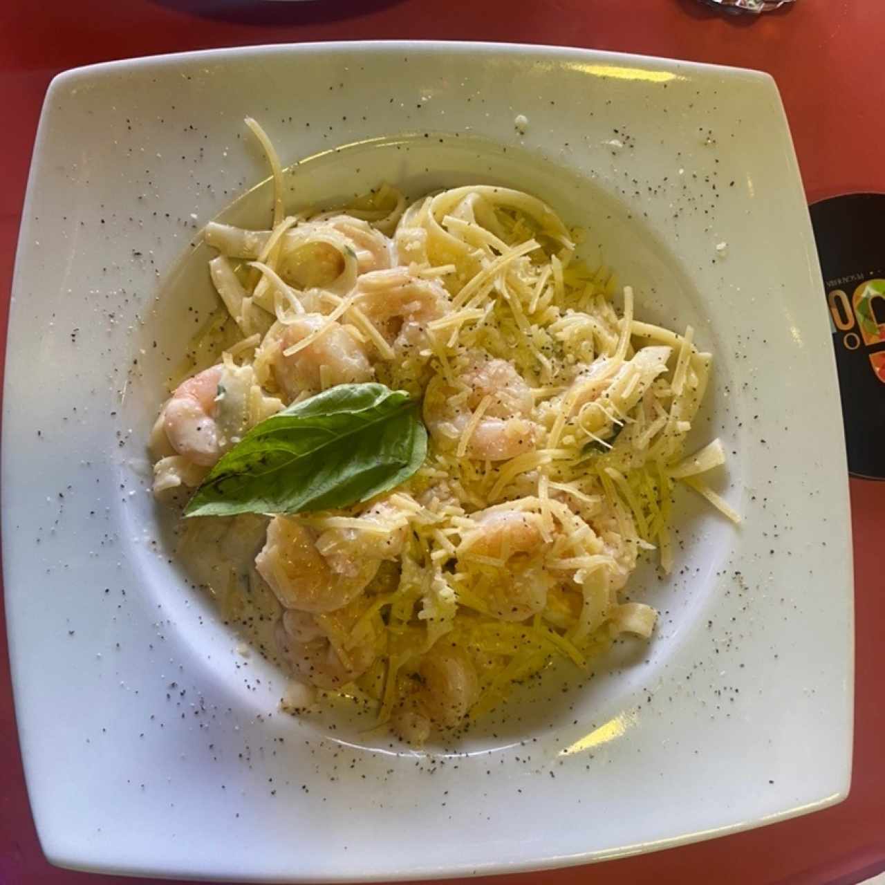 Pasta con camarones 