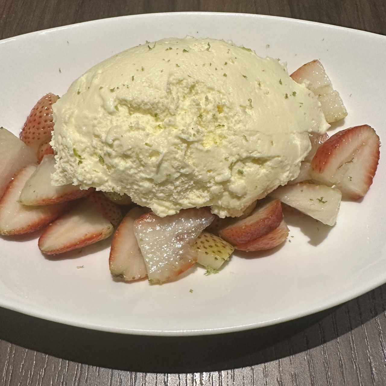 Fresas con crema